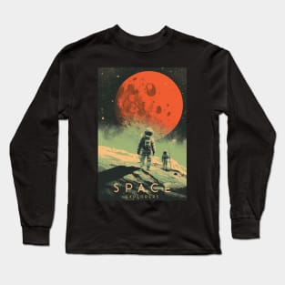 Space Adventure Vintage Travel Poster Long Sleeve T-Shirt